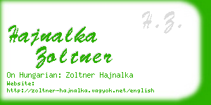 hajnalka zoltner business card